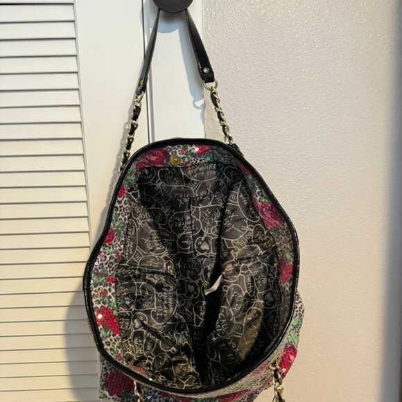Betsey Johnson Leopard Print Floral Purse - Picture 4 of 4